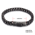 Square Chain Ring Buckle Bracelet