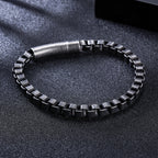 Square Chain Ring Buckle Bracelet