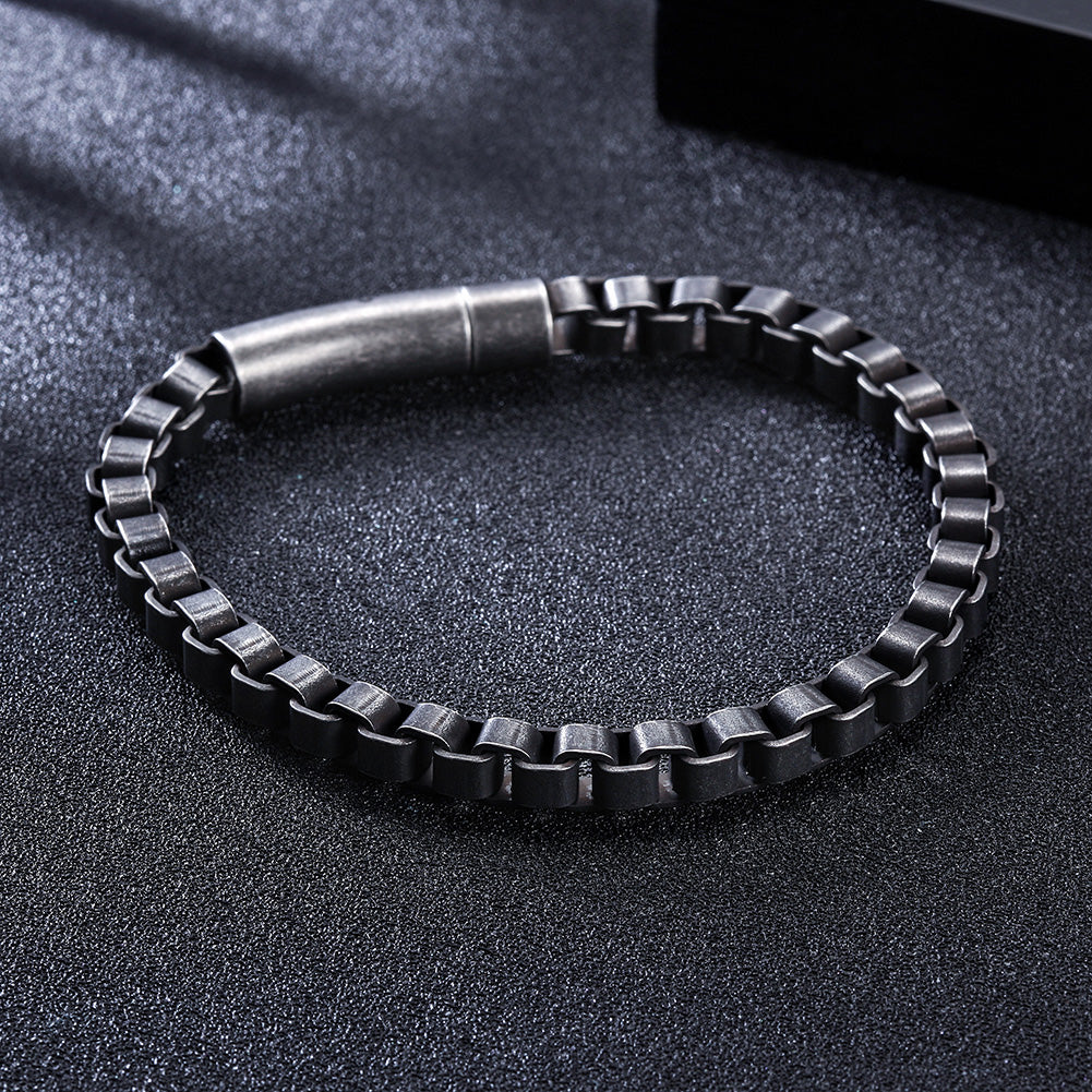 Square Chain Ring Buckle Bracelet