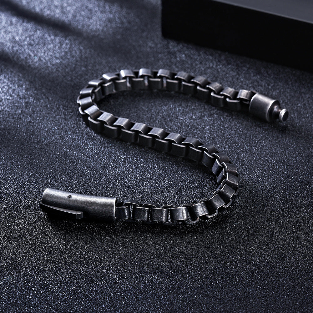 Square Chain Ring Buckle Bracelet