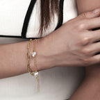 Pearl Heart Bracelet