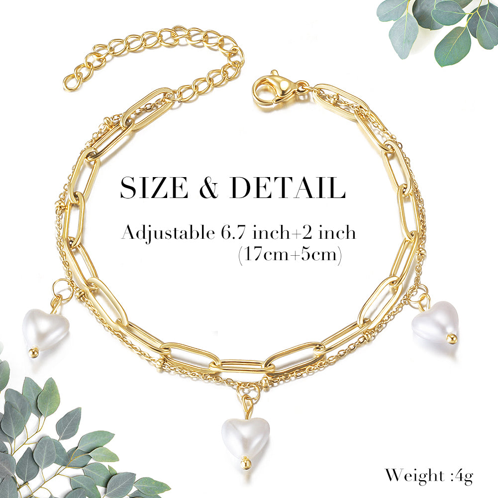 Pearl Heart Bracelet