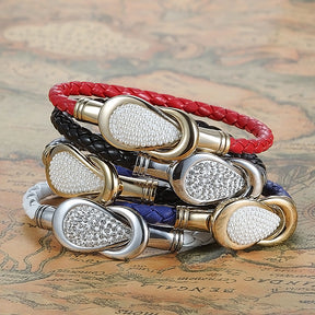 CZ STAINLESS STEEL BELT BRACELET