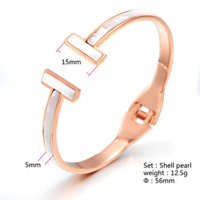 ROSE GOLD T CUFF BRACELET