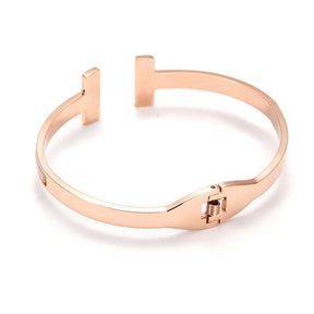 ROSE GOLD T CUFF BRACELET