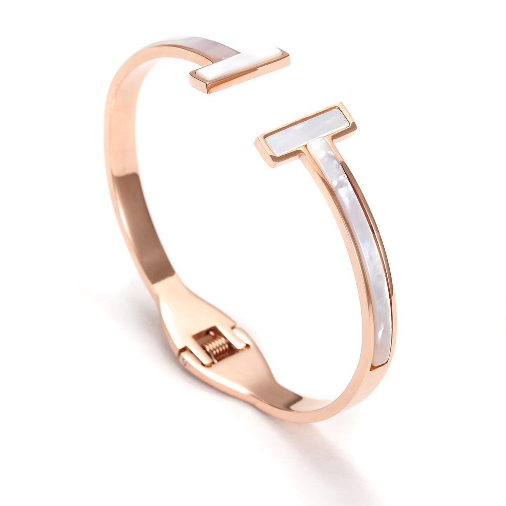 ROSE GOLD T CUFF BRACELET