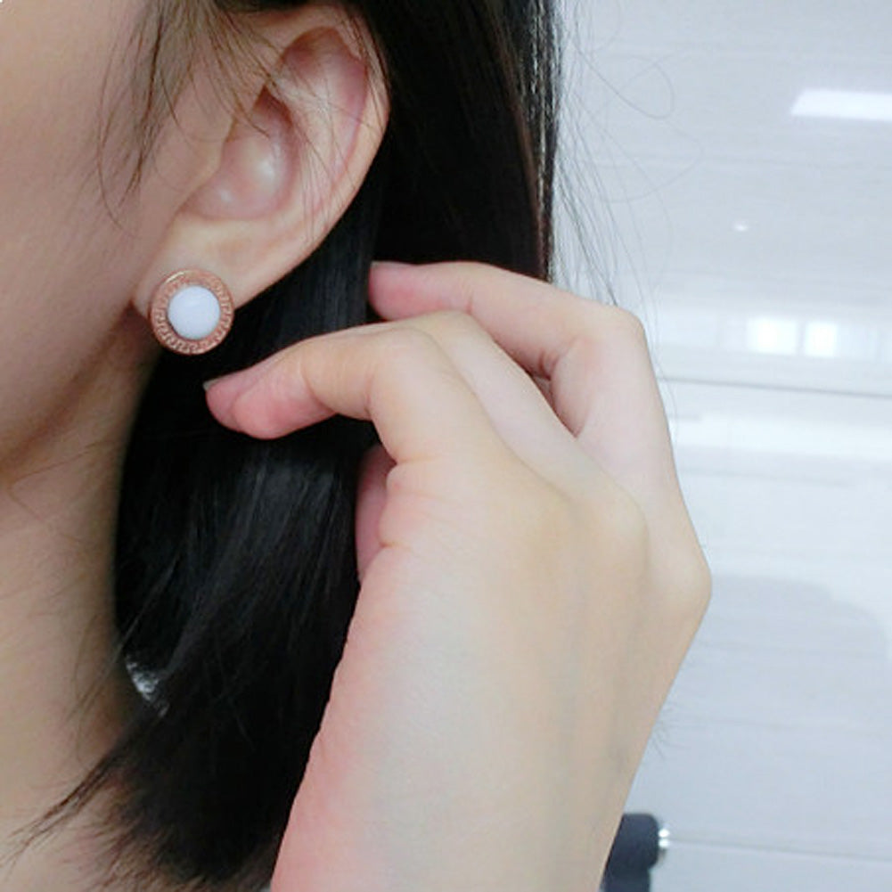 PEARL ROUND STUD EARRINGS