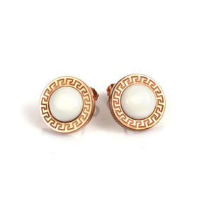 PEARL ROUND STUD EARRINGS