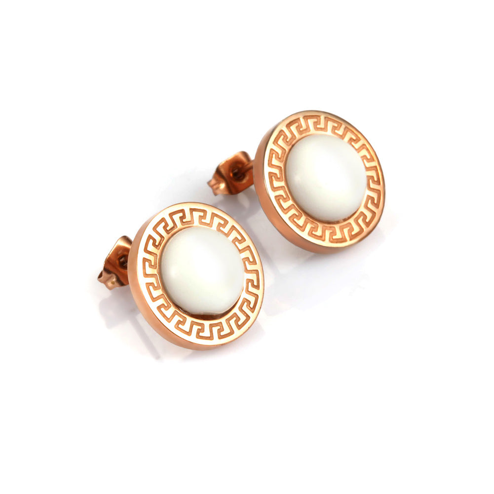 PEARL ROUND STUD EARRINGS