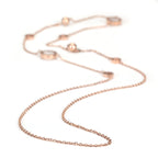 Rose Gold Ball With CZ Necklace