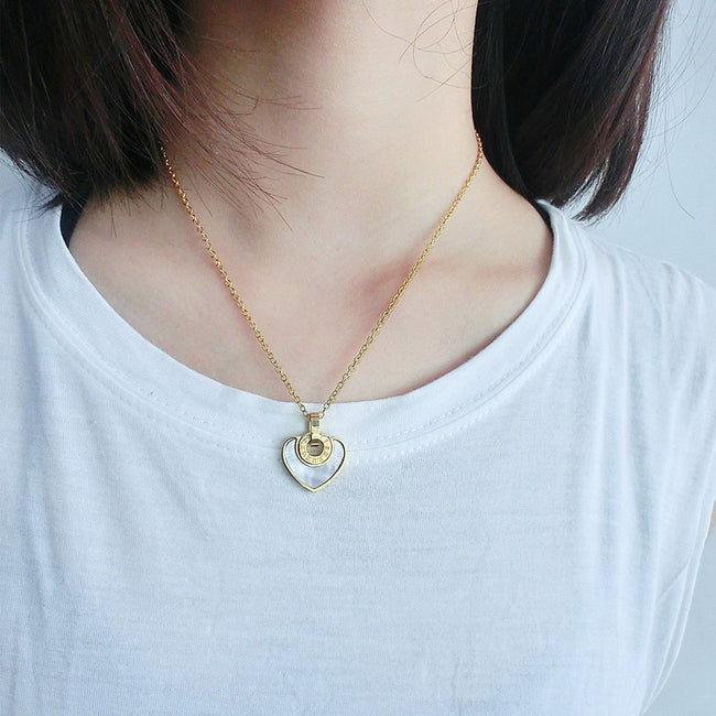 Heart Roman Numeral Pendant Main Image