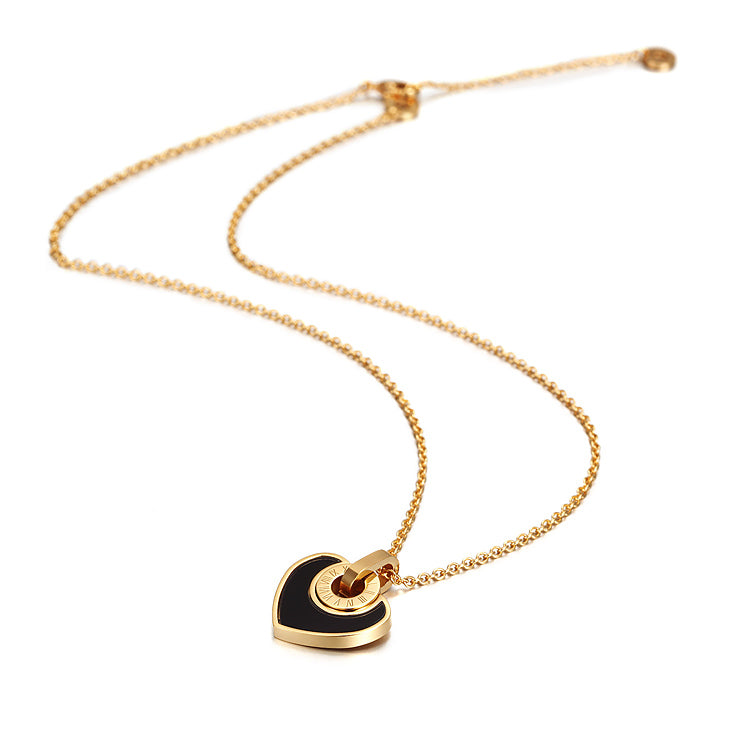 Heart Roman Numeral Pendant