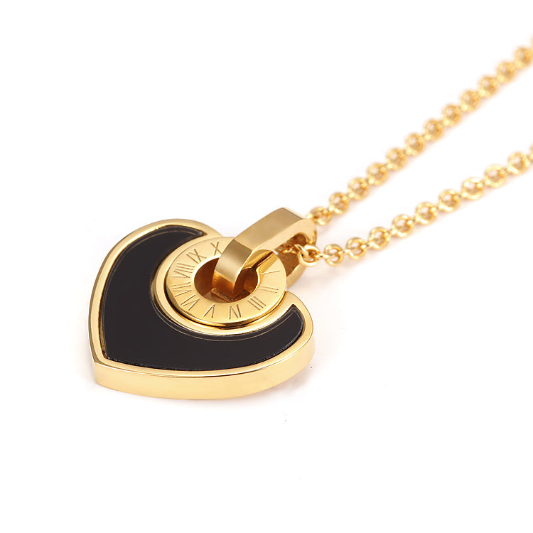 Heart Roman Numeral Pendant