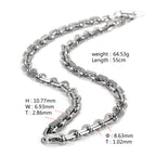 Double Paperclip and Rings Necklace