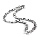 Double Paperclip and Rings Necklace