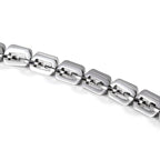 Double Paperclip and Rings Necklace