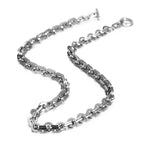 Double Paperclip and Rings Necklace