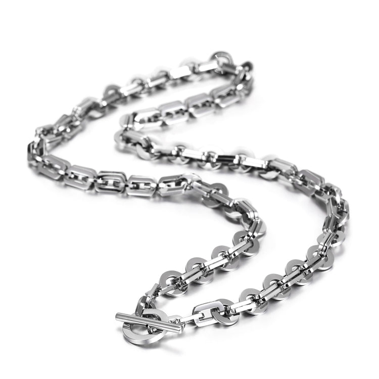 Double Paperclip and Rings Necklace