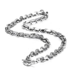 Double Paperclip and Rings Necklace