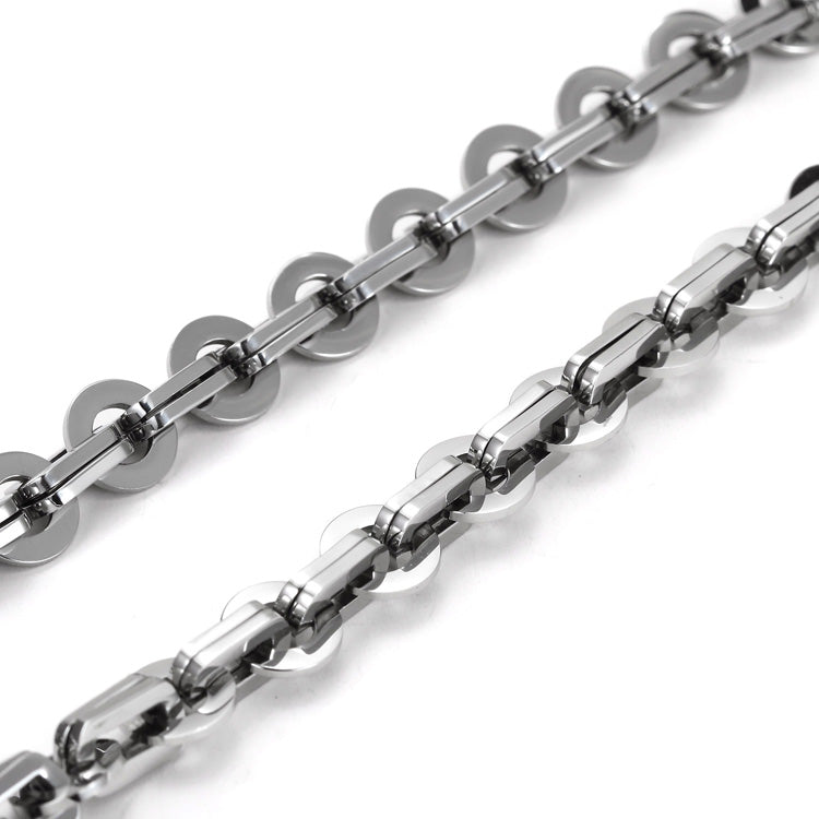 Double Paperclip and Rings Necklace