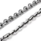 Double Paperclip and Rings Necklace