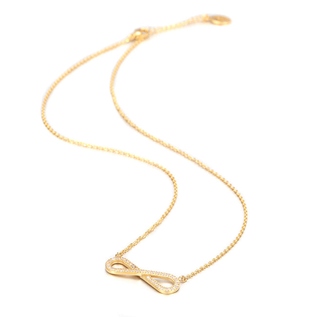 CZ BOW PENDANT NECKLACE Main Image