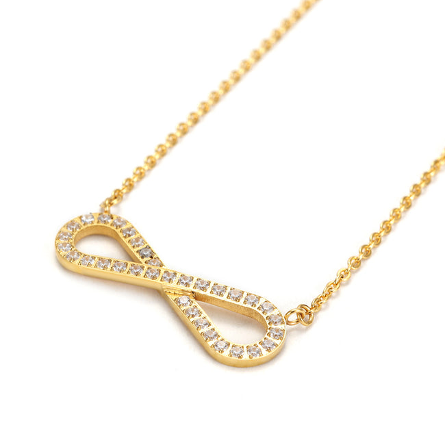 CZ BOW PENDANT NECKLACE Hover Image