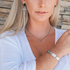 Black Ball With Cross Earrings