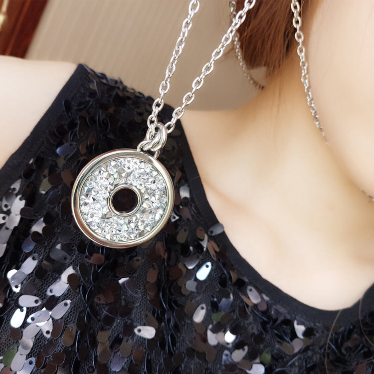 Circularity Inlay Cubic Zirconia Pendant