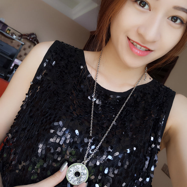 Circularity Inlay Cubic Zirconia Pendant