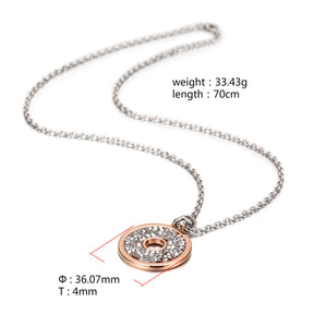 CIRCULARITY INLAY CUBIC ZIRCONIA NECKLACE