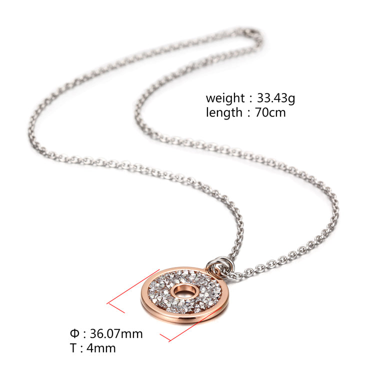 CIRCULARITY INLAY CUBIC ZIRCONIA NECKLACE