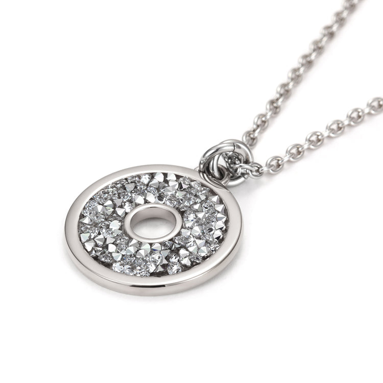 CIRCULARITY INLAY CUBIC ZIRCONIA NECKLACE