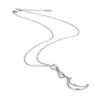 Silver Moon Big Star With Zirconia Pendant