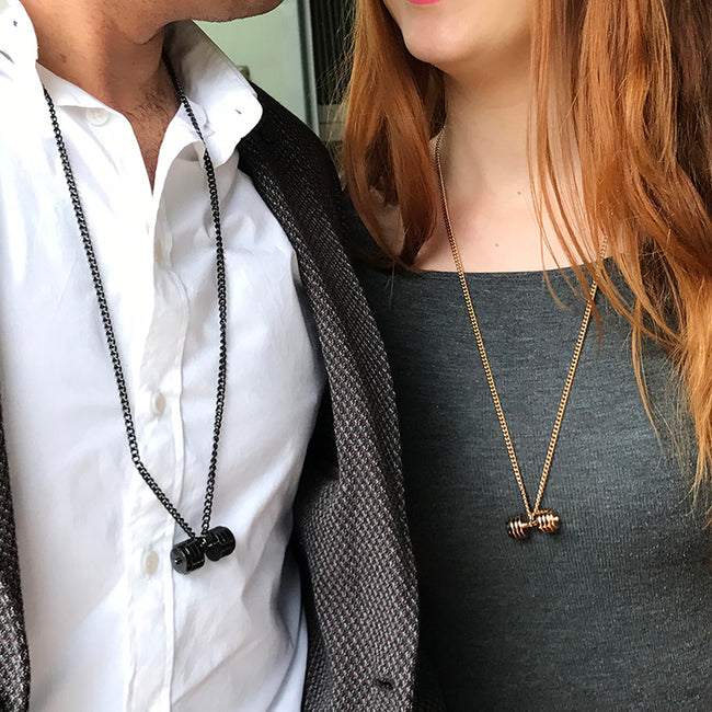 Dumbbell Sheet Couple Pendant Main Image