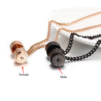 Dumbbell Sheet Couple Pendant