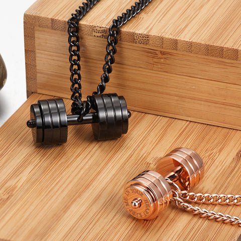 Dumbbell Sheet Couple Pendant