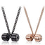 Dumbbell Sheet Couple Pendant