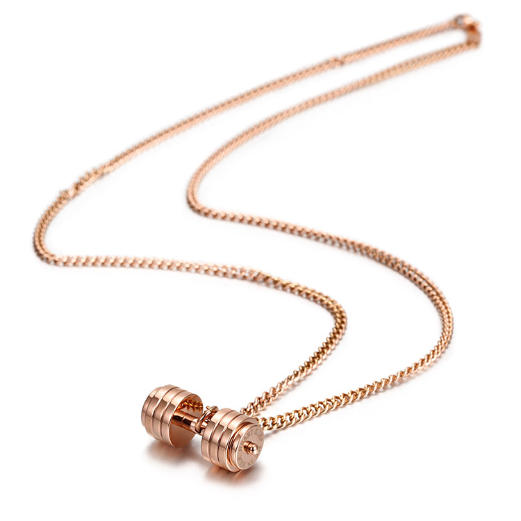 Dumbbell Sheet Couple Pendant