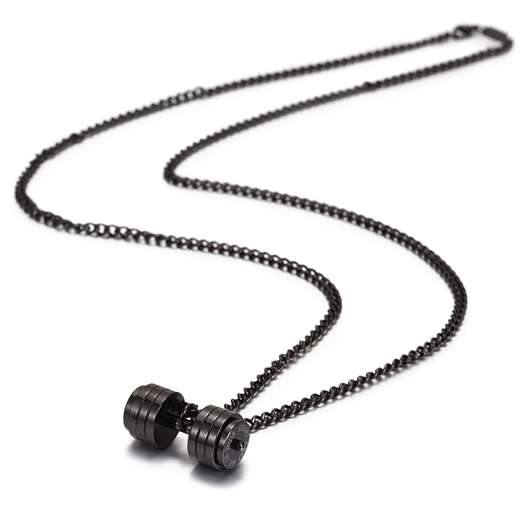 Dumbbell Sheet Couple Pendant