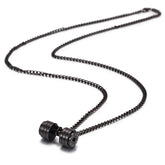 DUMBBELL SHEET COUPLE PENDANT NECKLACE