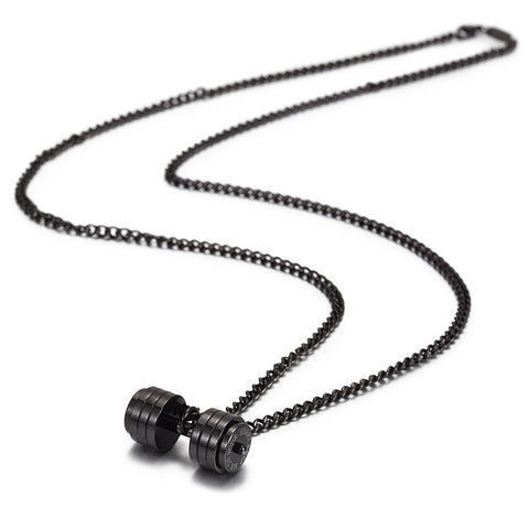 Dumbbell Sheet Couple Pendant