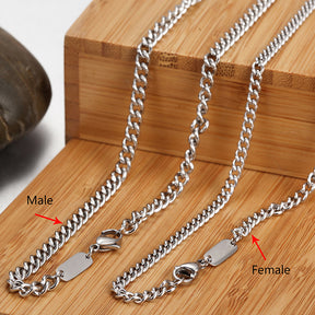 DUMBBELL SHEET COUPLE SILVER PENDANT NECKLACE