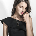 Surround Balls Black Circle Pendant