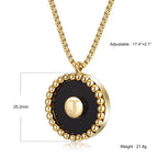 Surround Balls Black Circle Pendant