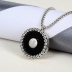Surround Balls Black Circle Pendant