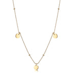 Round Piece and Little Ball Necklace