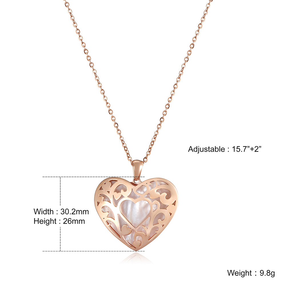 CUTOUT HEART PENDANT NECKLACE