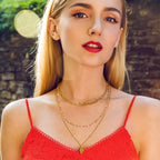 Stacked Layered Pendant Necklace