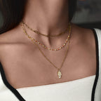 Stacked Layered Pendant Necklace